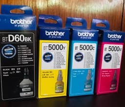 Brother BT5000 CMYK & BT-D60BK Full Set Ink Bottle
